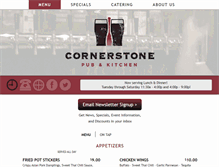 Tablet Screenshot of cornerstonepk.com